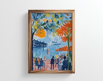 ラウル・デュフィ「ニースの窓」アートプリント：海岸沿いの壁装飾
