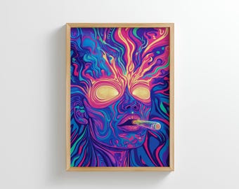 Psychedelic Eye Art Print | Trippy Poster Download - Etsy Canada