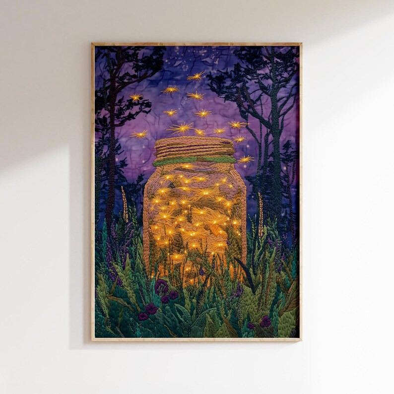 Fireflies in a Jar Wall Art