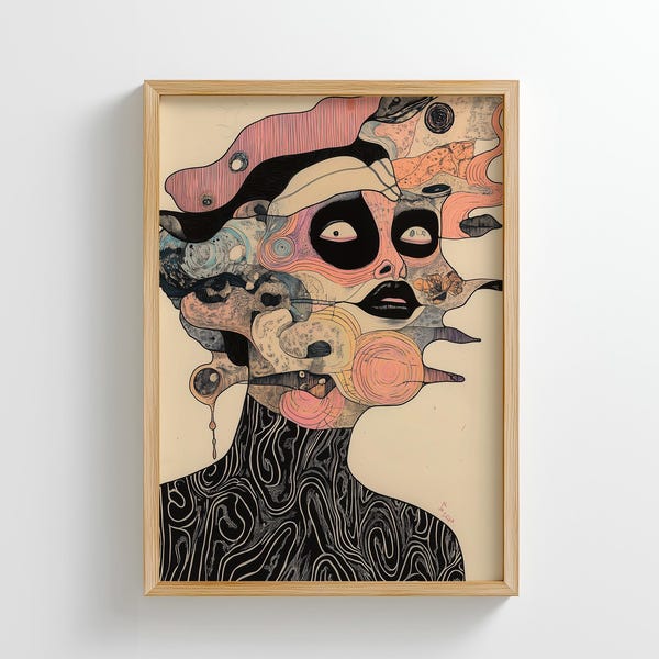 Trippy Surreal Wall Art - Abstract Psychedelic Print (Digital Download)