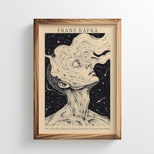 Franz Kafka Poster: Dark Psychedelic Trippy Wall Art (Digital Download)