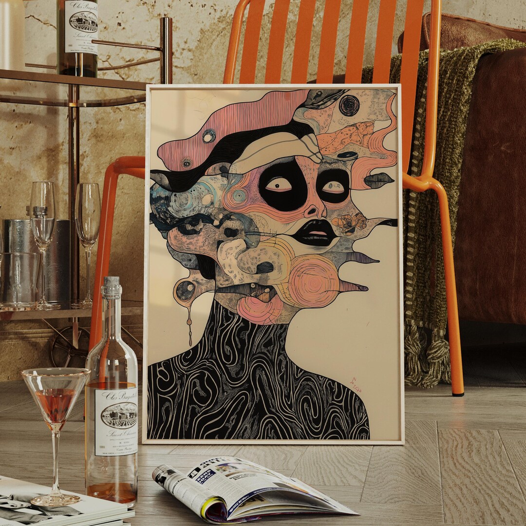 Trippy Surreal Wall Art - Abstract Psychedelic Print (digital Download ...