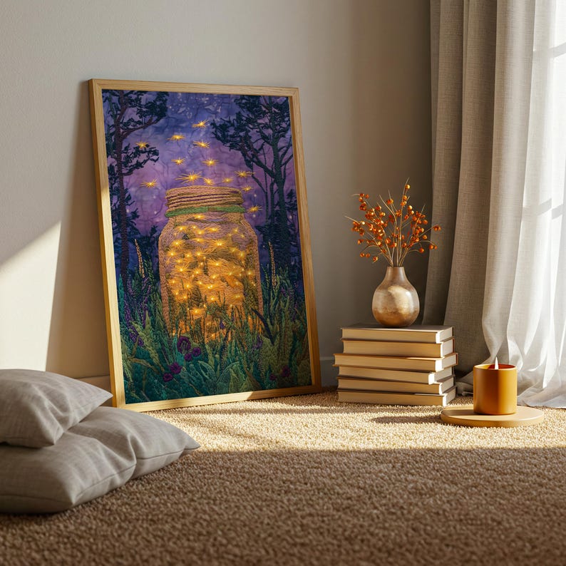 Fireflies in a Jar Wall Art
