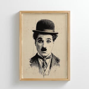 Chaplin line art - Etsy 日本
