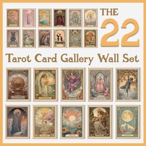 Juego de impresiones de cartas del Tarot / Juego de pared de galería de Arcanos Mayores (Descarga digital)