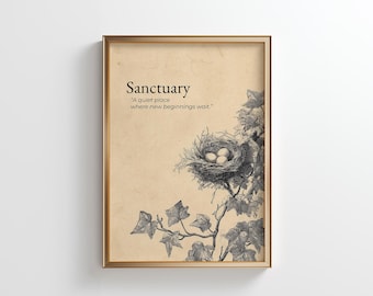 Poetry Art Print: Inspirational Literary Quote for Library Decor (Digital Download)