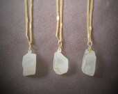 Natural quartz crystal necklace on a gold chain, crystal jewelry, quartz jewelry