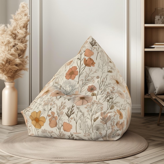 Pastel Kids Bean Bag Chair Cover | Soft Nursery Decor, Cozy Playroom Seat, Scandinavian Minimalist, Child-Friendly