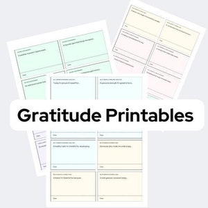 Kids Gratitude Printable, Journal Bundle for Encouraging Gratitude, DIY Prompts and Pages for Personal Growth