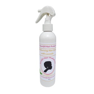 8 ounce bottle Moisturizing hair spray with lavender