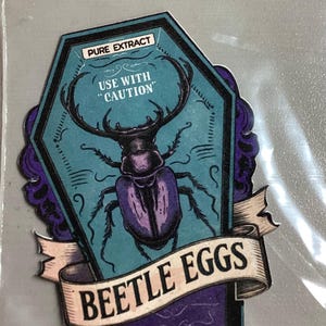 Beetle Eggs Apothecary Bottle Sticker