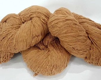 Fil de coton filé à la main : fil à tisser thaïlandais naturel non teint
