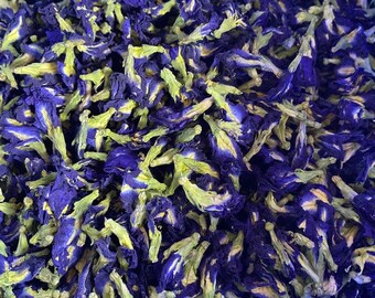 Dried Butterfly Pea Flowers | Organic Thai Herbal Tea  | Free Seeds Pack
