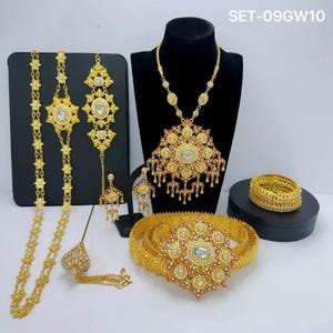 Thai Traditional Jewelry Set for Adults and Kids | Gold Costume Accessories for Ceremony or Wedding