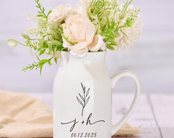 Jarrón de flores de boda personalizado, regalos de compromiso personalizados, jarrón de regalo de boda, regalo de compromiso, regalos de boda para pareja, regalos de despedida de soltera