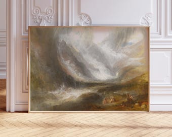 ウィリアム・ターナー - 山岳風景 ヴァル・ダオスタ (1845) - 絵画写真