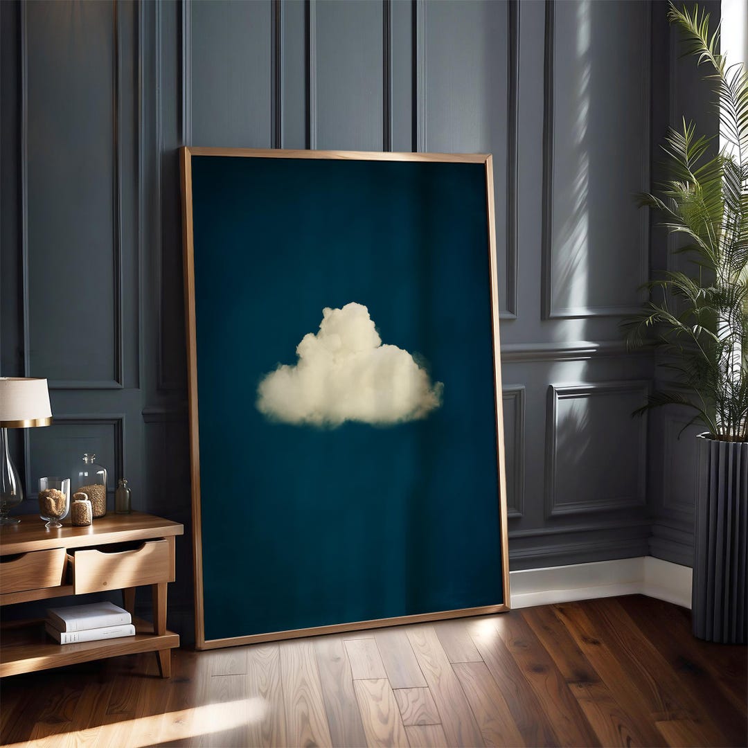 Moody Cloud Art Print: Dark Abstract Sky, Minimalist Wall Decor - Etsy