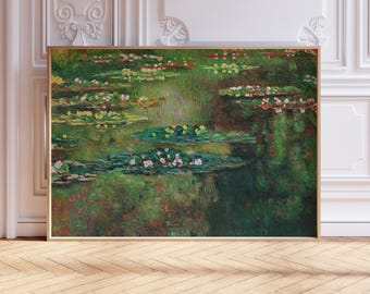 Impression d'art Monet nénuphars, décoration d'intérieur vintage
