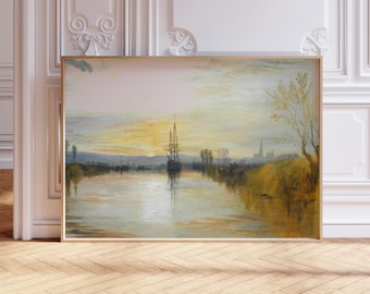 Chichester Canal Art Print, J.M.W. Turner Vintage Wall Decor