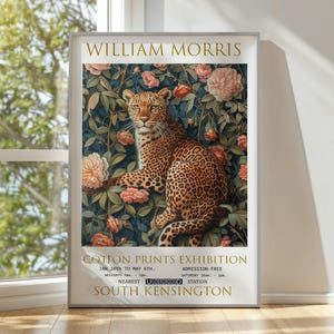 William Morris Exhibition Print, Leopard Vintage Poster