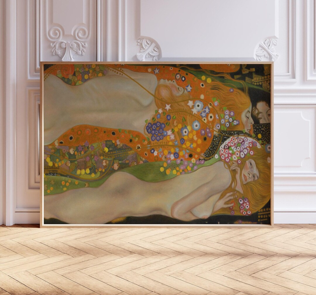 Affiche Art Gustav Klimt - Wasserschlangen II 100x50cm main image 1