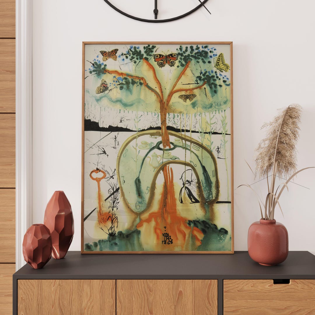 Alice in Wonderland Salvador Dali Art Print, Vintage Poster - Etsy UK