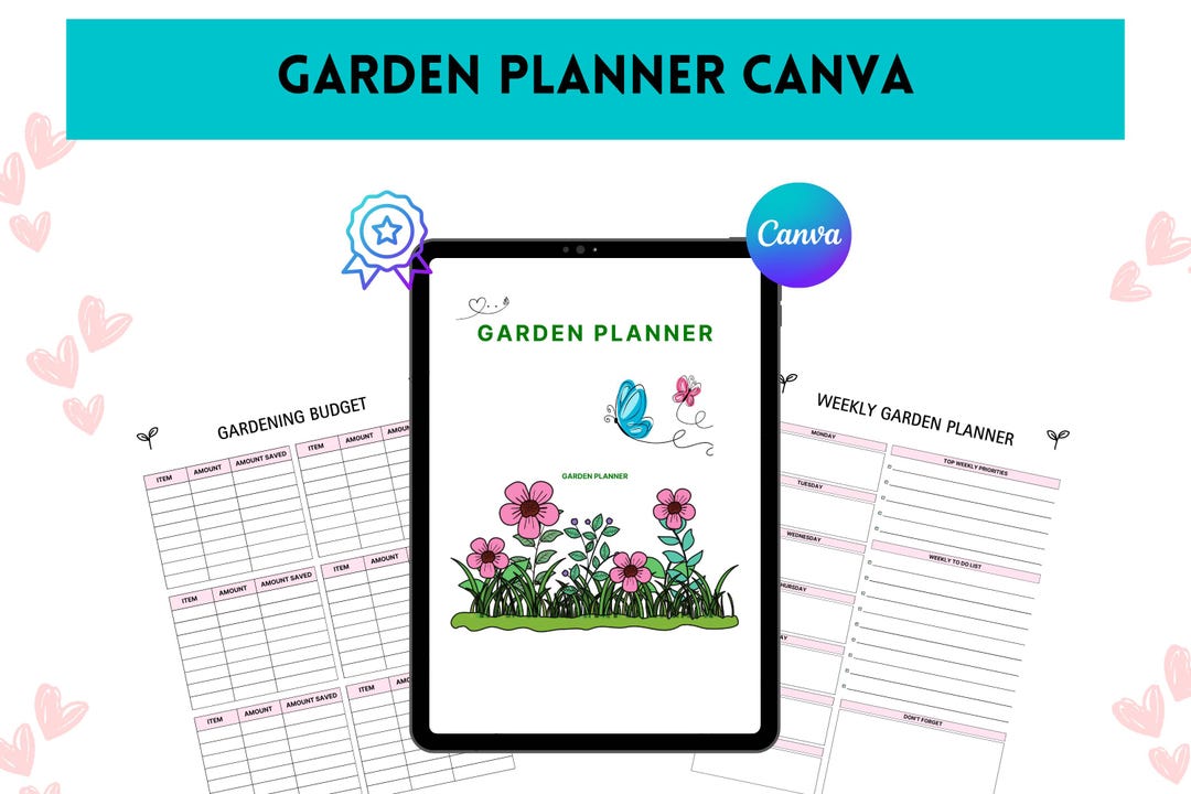 Garden Planner Canva Template Editable Garden Journal Printable ...