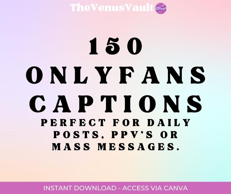 150 didascalie OnlyFans / Modello di messaggistica di massa e PPV giornaliero pre-scritto e personalizzabile Canva / Only Fans Fansly Camgirl immagine 1