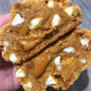 NY Style White Chocolate Biscoff Cookies