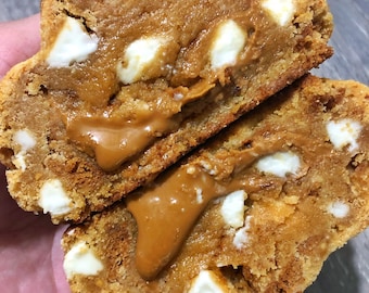 NY Style White Chocolate Biscoff Cookies