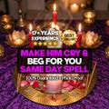 SAME DAY Make Him Cry and Beg For You Spell | Obsession Binding Ritual | Trigger Deep Regret, Longing & Chase Energy | Works Fast product logo
