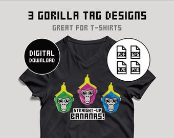 3 Gorilla Tag Designs - Banana Monkes