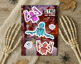 Lucy The Skeleton Ghost Gorilla Tag-Inspired Sticker Sheet