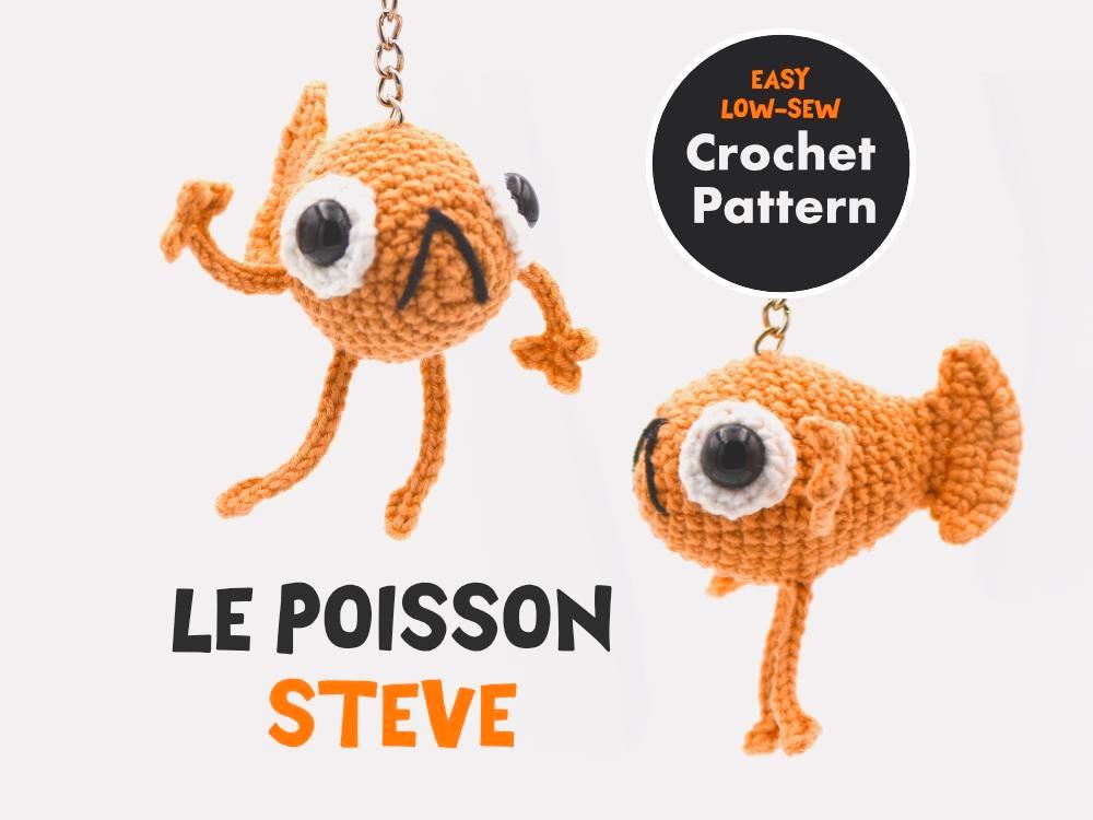 人魚　73.handmade Le Poisson Steve - Easy Low-sew Crochet Pattern - Etsy