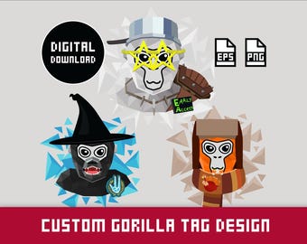 Custom Gorilla Tag Monke Design | Personalized Avatar PNG & EPS | Gorilla Tag Fan Gift