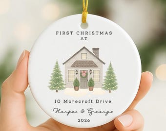 First Christmas At New Home Bauble, 1st Christmas At Decoration Keepsake, New Home Gift, New Home Christmas Ornament, Family Xmas Ornament