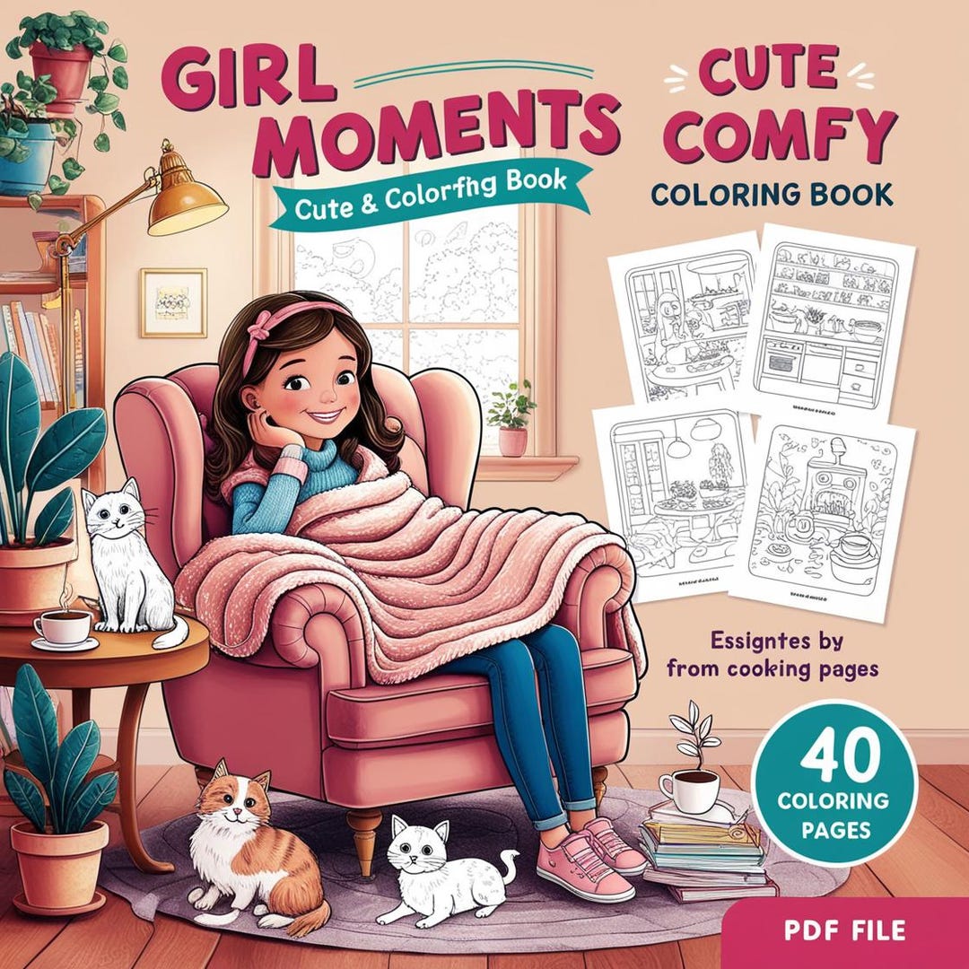 Coco Wyo Girl Moments Coloring Book 41 Pages Instant Download - Etsy