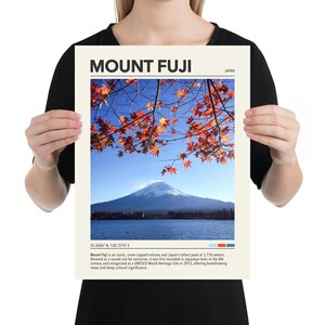 Mount Fuji Reiseposter – Ruhiger Seeblick-Wandkunstdruck