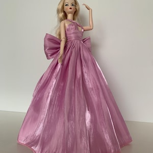 30cm fashion doll Elegant Pink Back Bow Dress (Free High Heels) for 1/6 bjd/12 inch Doll Clothes/Outfit/Evening Dress/Princess dress/Gown