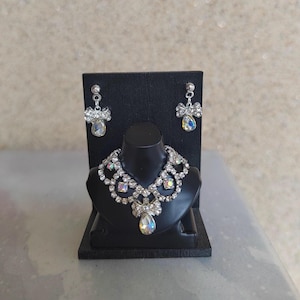30cm Fashion Doll Handmade Jewelry, Luxurious Rhinestone Earrings & Necklace Set (Magnetic Clasp), 1/6 Scale BJD/12 inch Dolls Accessory
