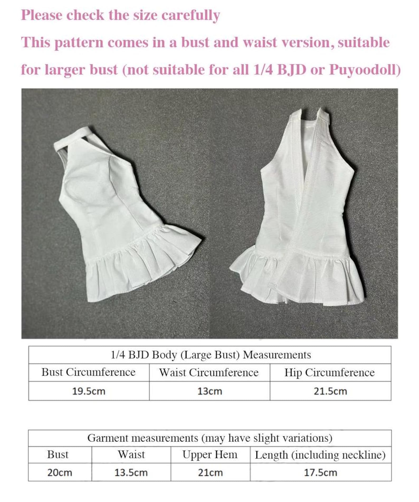 1/4 BJD Clothes Pattern, 1/4 BJD Clothes Tutorials, 1/4 Scale Doll ...