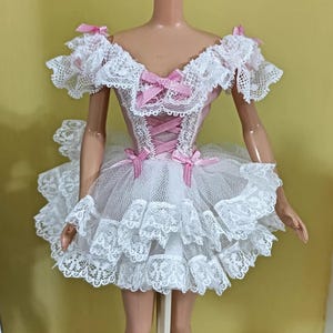 30cm Fashion Doll Handmade Ballet Style Cocktail Dress｜1/6 BJD/12&quot; Doll Dreamy/Fantasy Midi/Short Evening Dress/Princess Gown/Custom Clothes