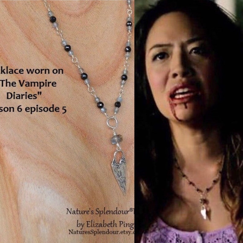 Worn On TV Labradorite necklace Black Spinel Heart Necklace Nature's Splendour Jewelry image 3