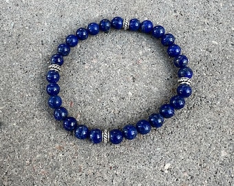 Sodalite Bracelet, Beaded Bracelet, Mens Bracelet, Women Bracelet, Fathers Day