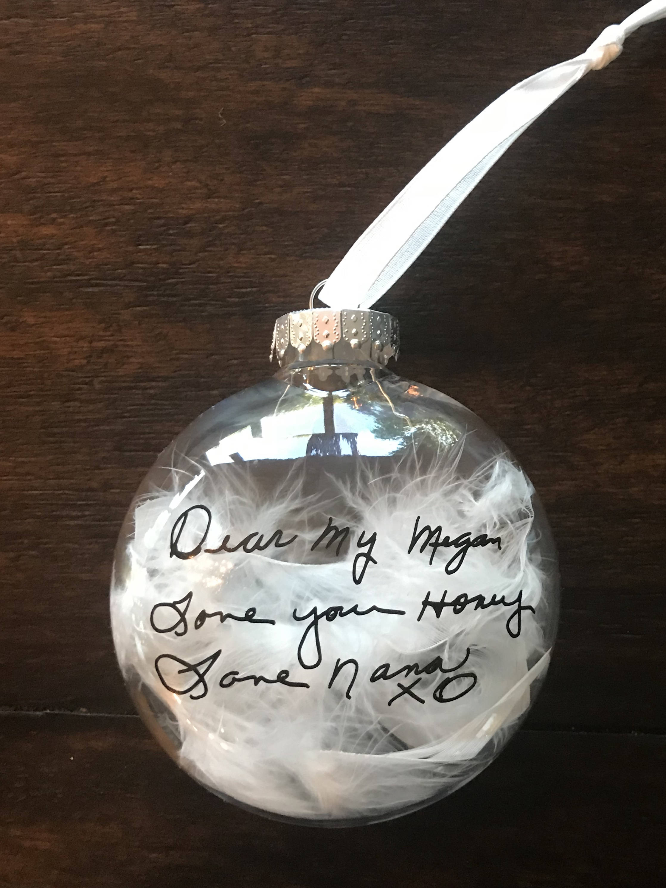 In Memory Handwriting Ornament Remembrance Ornament Actual Etsy