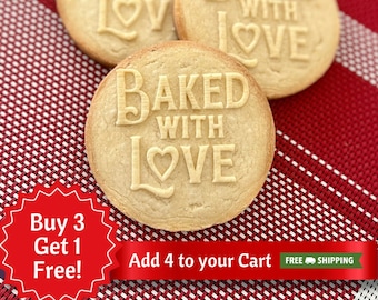 Baked With Love Stamp - Grandma Gift - Kids Baking Gift - Baked With Love Cookies - Heart Stamp - Just Because - Baking Gifts for Women