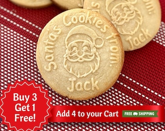 Santa Claus Stamp - Santa Cookies - Kids Cookie Cutter - Personalized Stamp - Kids Baking Gift - Cookie Stamp for Santa Tray