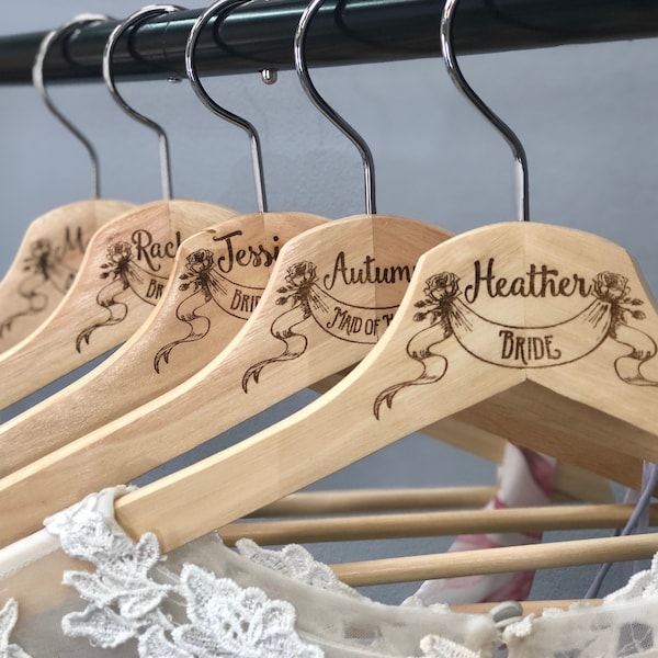 Wedding Hanger, Personalized, Bride Hanger, Bridal Hanger, Wedding Dress Hanger with Date