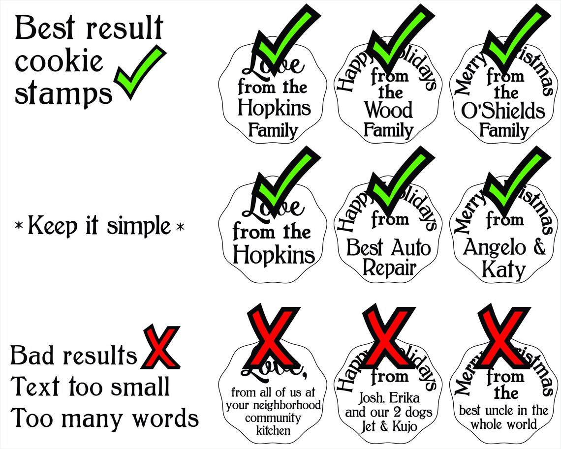 Christmas Cookie Stamp Personalized Cookie Cutter for Etsy