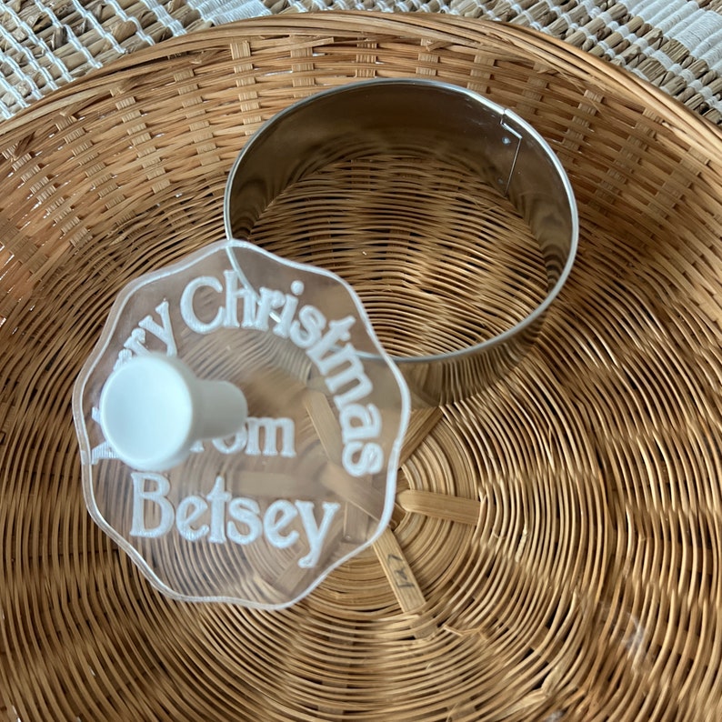 Christmas Cookie Stamp Personalized Cookie Cutter for Etsy